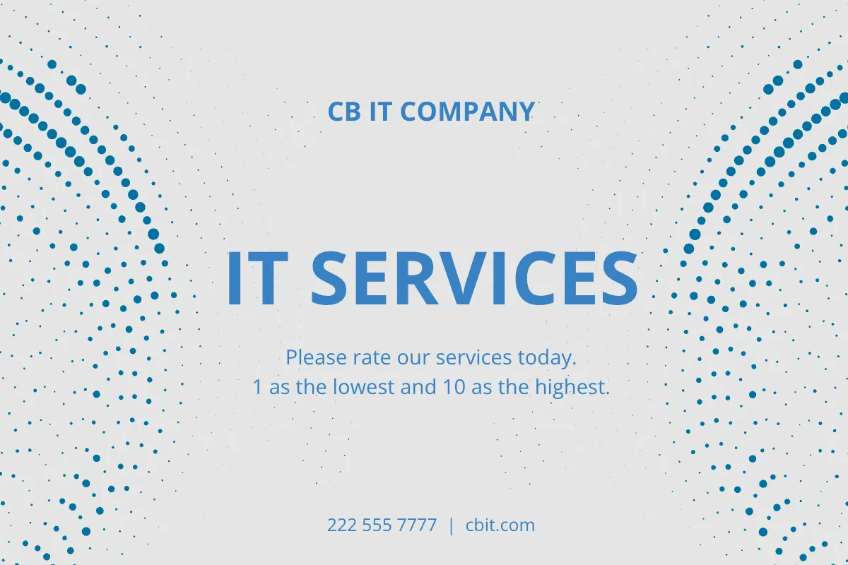 Free Sample IT Services Rate Card Template to Edit Online