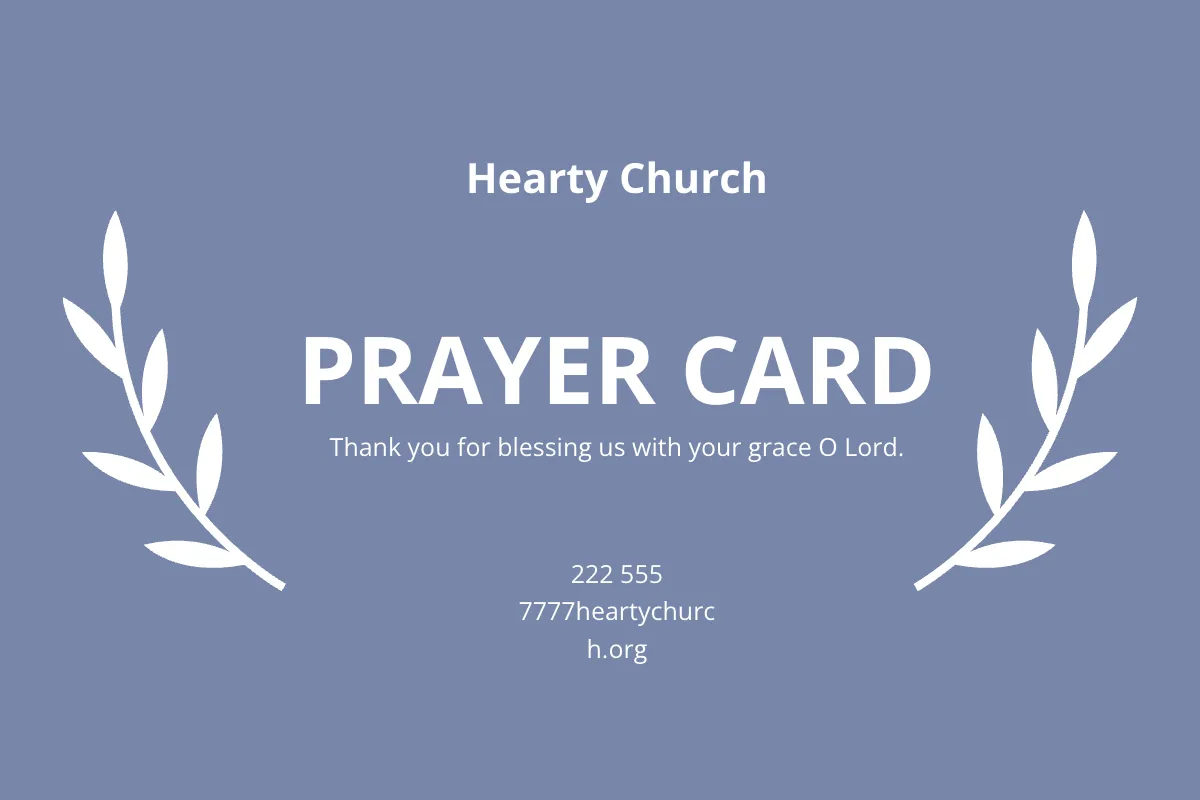 Free Prayer Card Template to Edit Online
