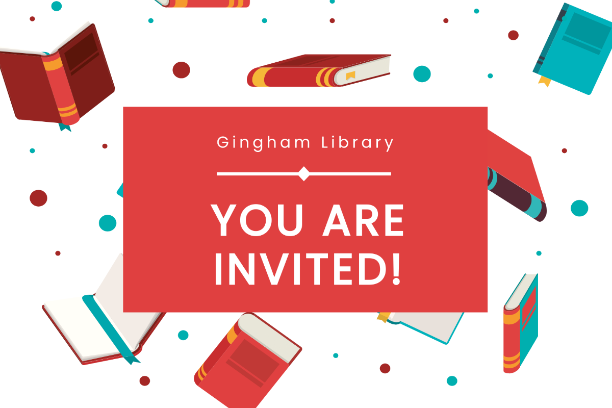 Free Library Card Invitation Template