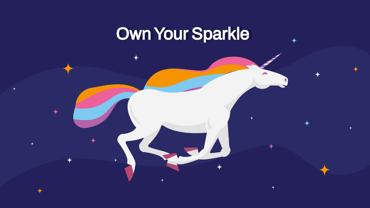 Free Glitter Unicorn Wallpaper Template