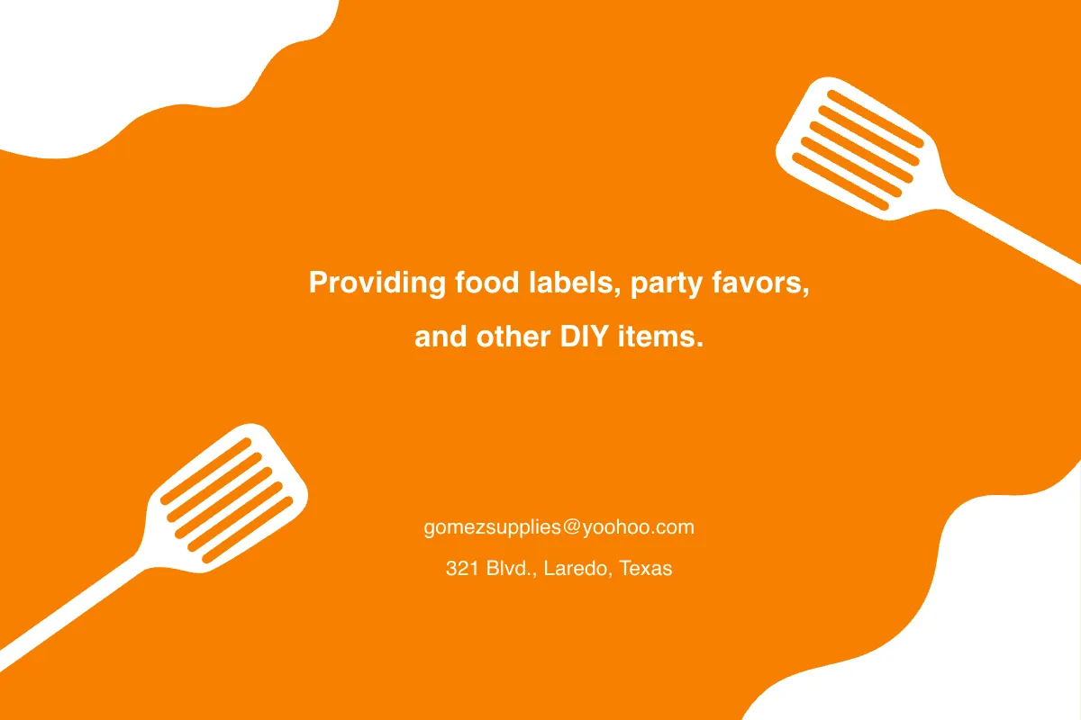 Free Food Label Cards Template to Edit Online