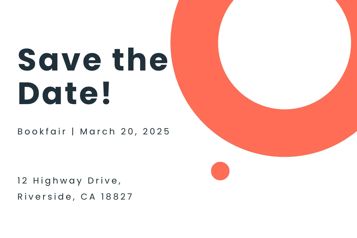 Free Library Card Save The Date Template to Edit Online