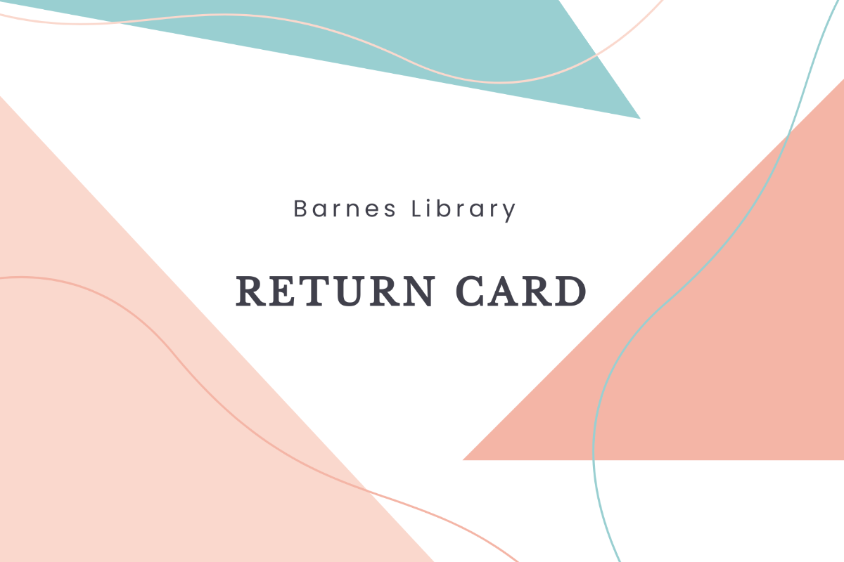 Library Return Card Template