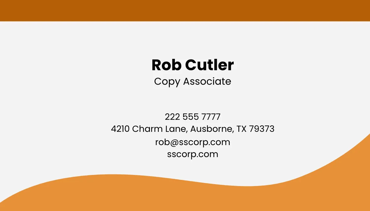 Free Contact Info Card Template to Edit Online