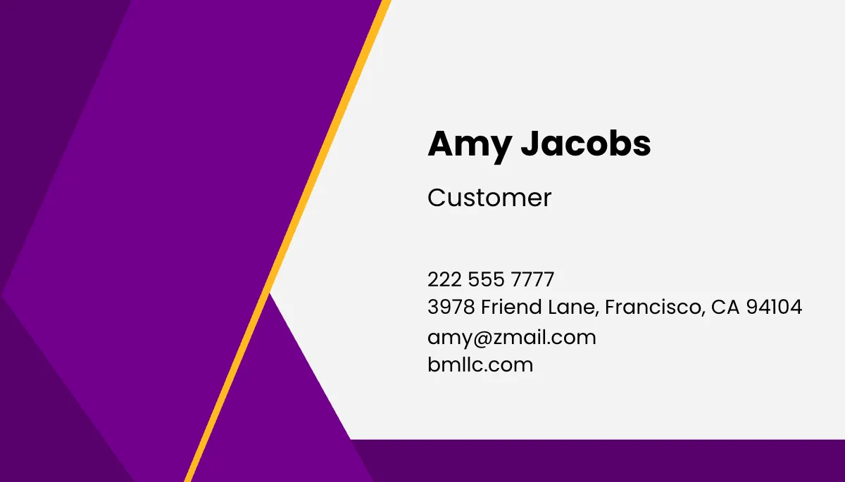 Free Customer Contact Card Template to Edit Online
