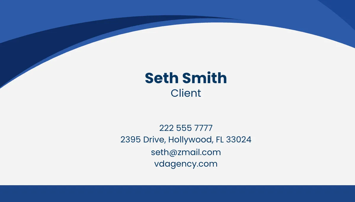 Free Client Contact Card Template to Edit Online