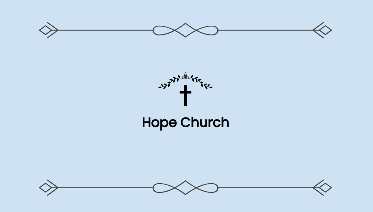 Simple Church Contact Card Template