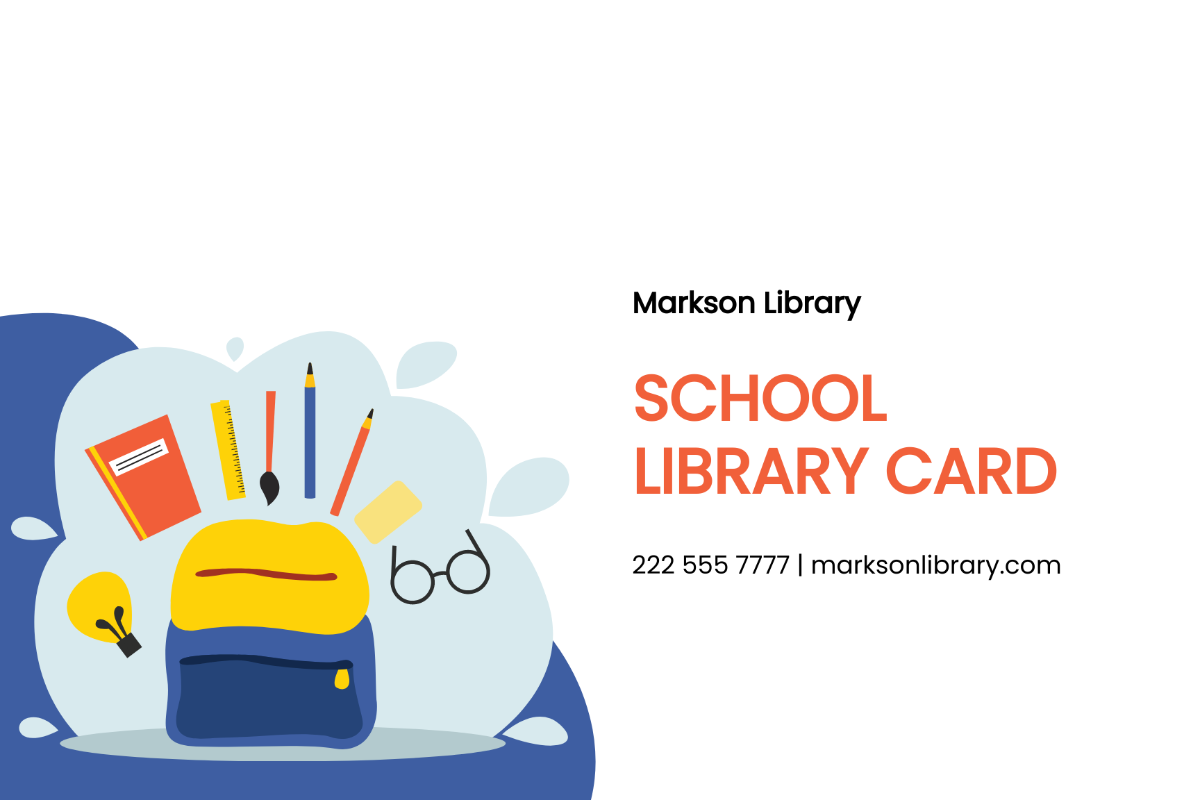 Free Library Due Date Card Template