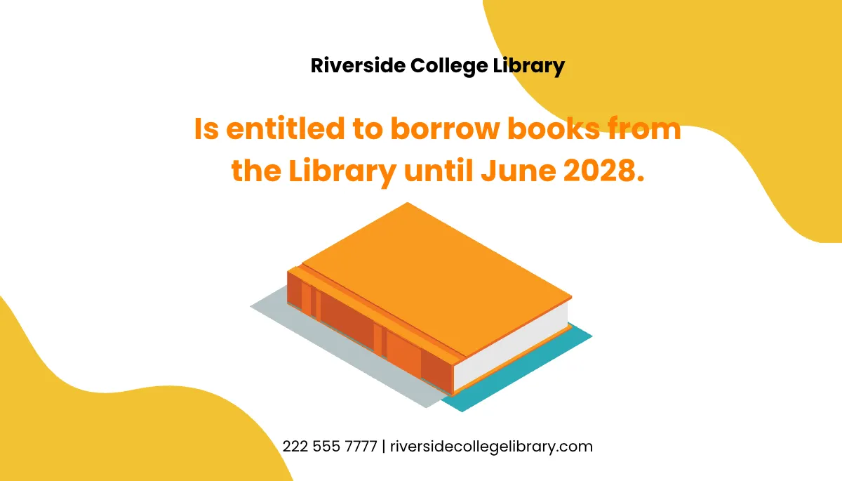 Free Library Borrowing Card Template to Edit Online
