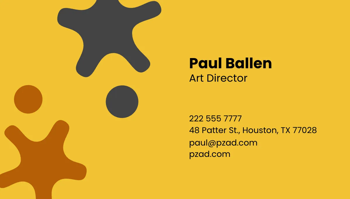 Free Simple Contact Card Template to Edit Online