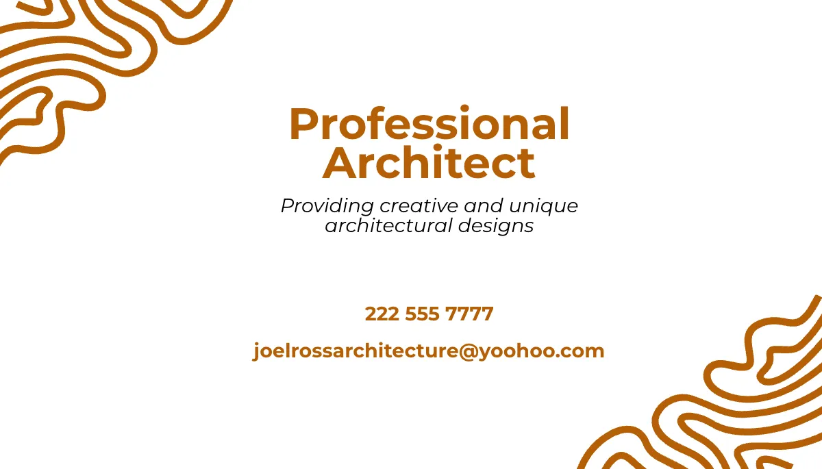 Free Architects Calling Card Template to Edit Online