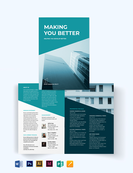 18+ FREE Commercial Real Estate Brochure Templates in AI | Word | Pages ...