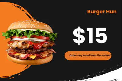 Free Fast Food Gift Card Template to Edit Online