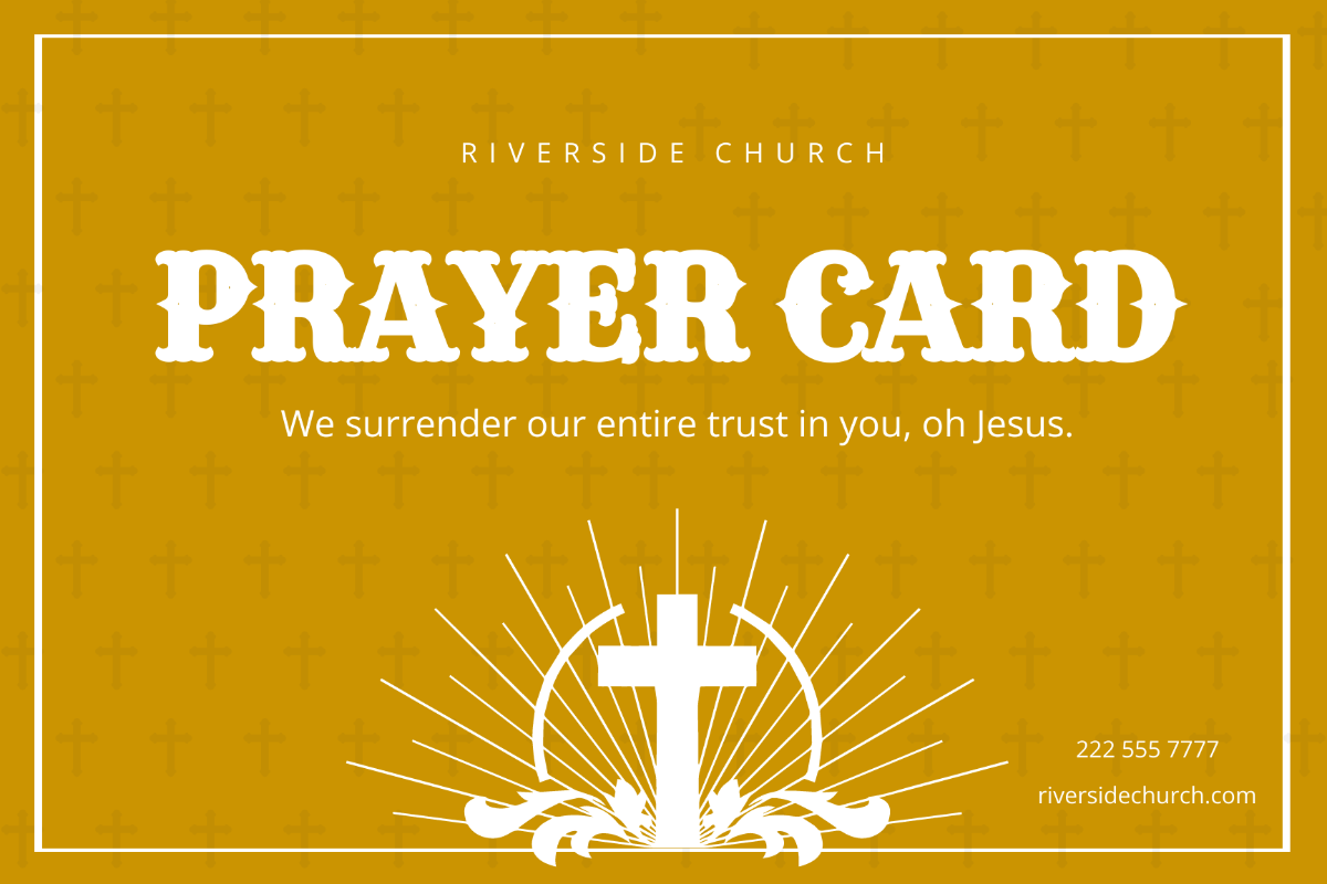 Free Christian Prayer Card Template