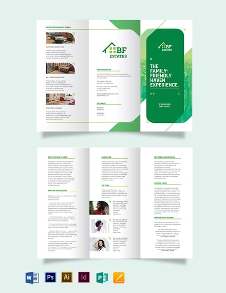 subdivision agent agency tri fold brochure