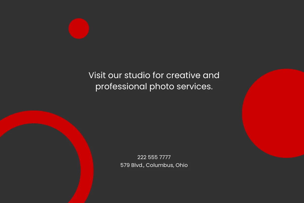 Free Photography Visiting Card Template to Edit Online