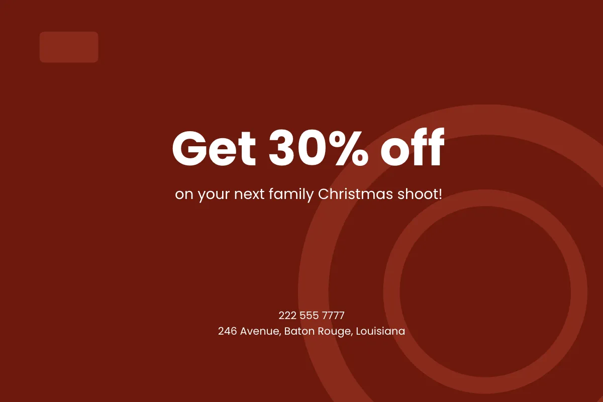 Free Photography Gift Card Template to Edit Online