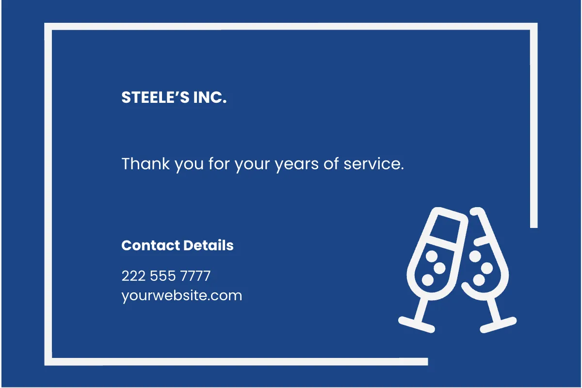 Free Sample Digital Retirement Card Template to Edit Online