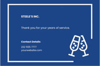 Free Sample Digital Retirement Card Template to Edit Online