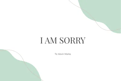Free Sample Digital Apology Card Template to Edit Online
