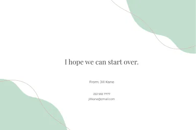 Free Sample Digital Apology Card Template to Edit Online