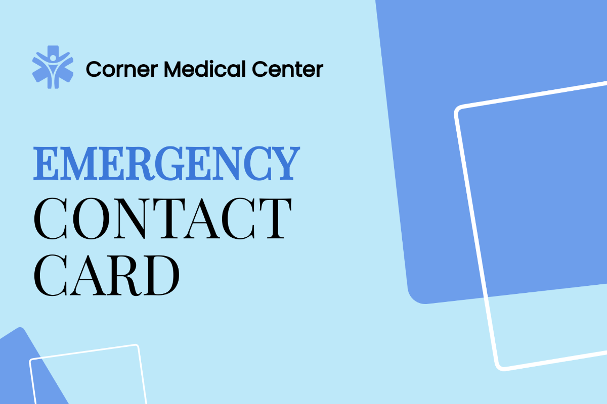 Free Emergency Contact Card Template