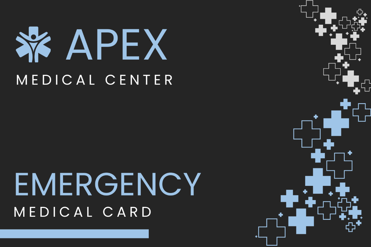 Free Emergency Medical Card Template
