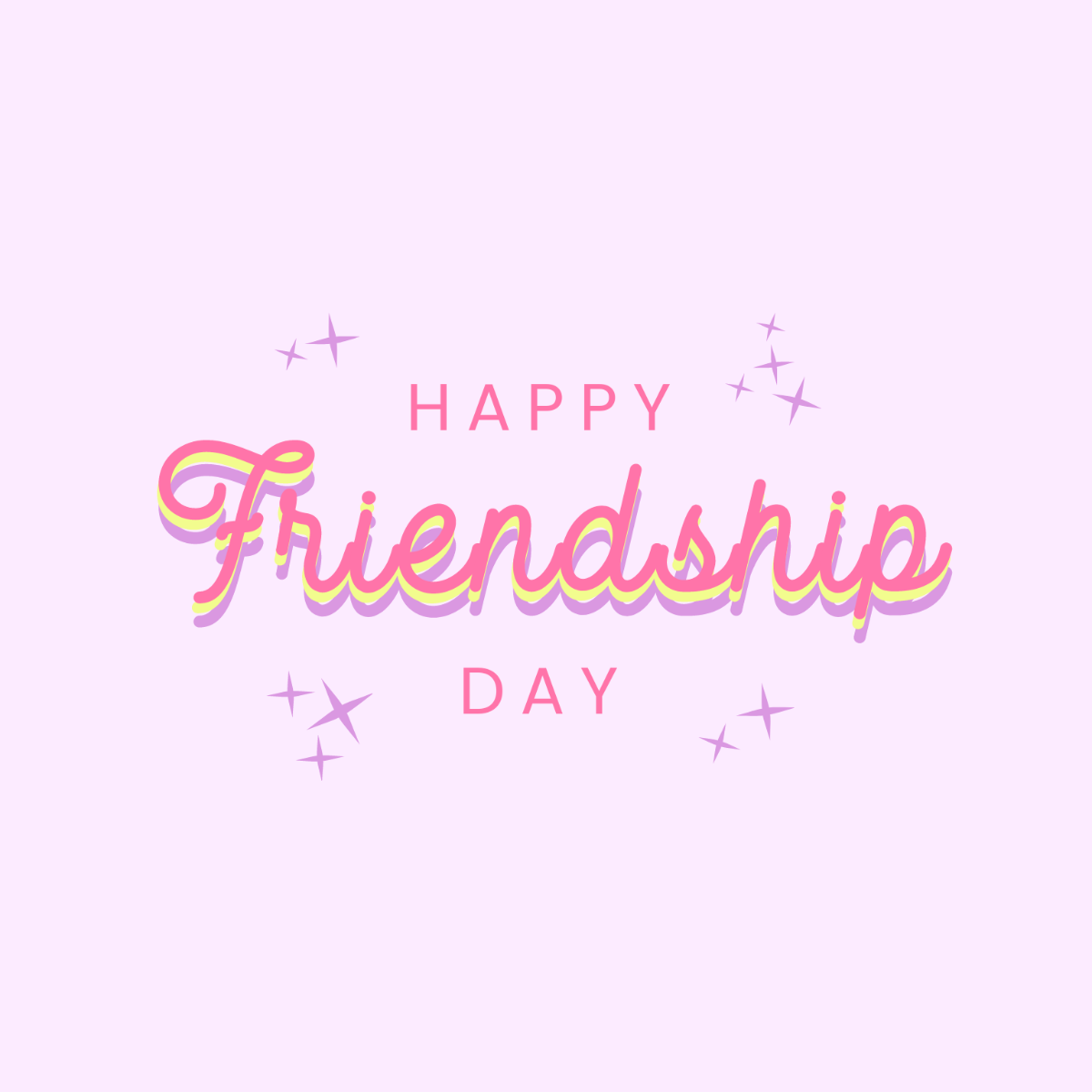 Free Friends Text Clipart Template