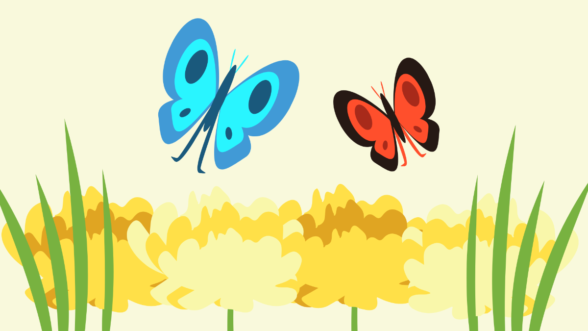 Beautiful Butterfly Background Template