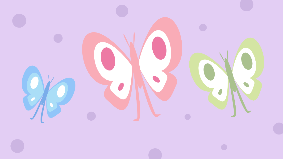 Free Pastel Butterfly Background Template
