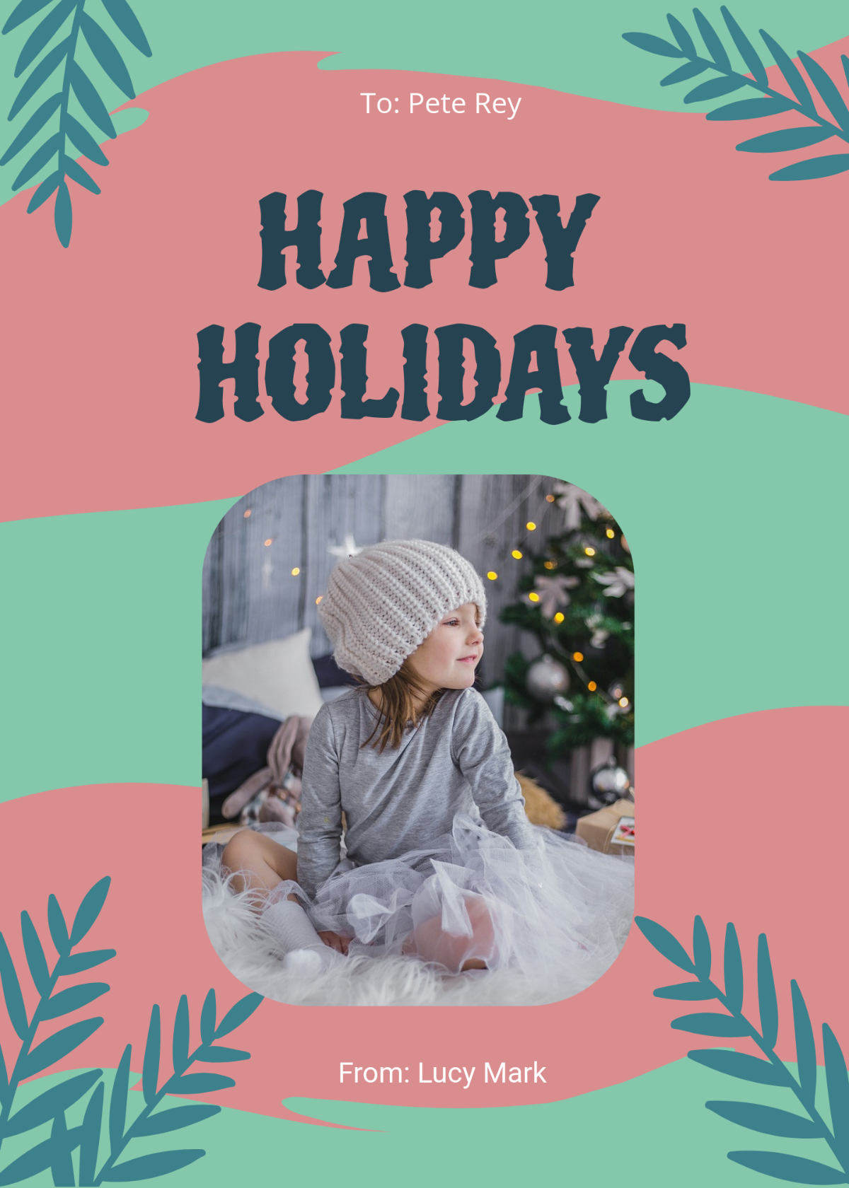 Digital Holiday Photo Card Template