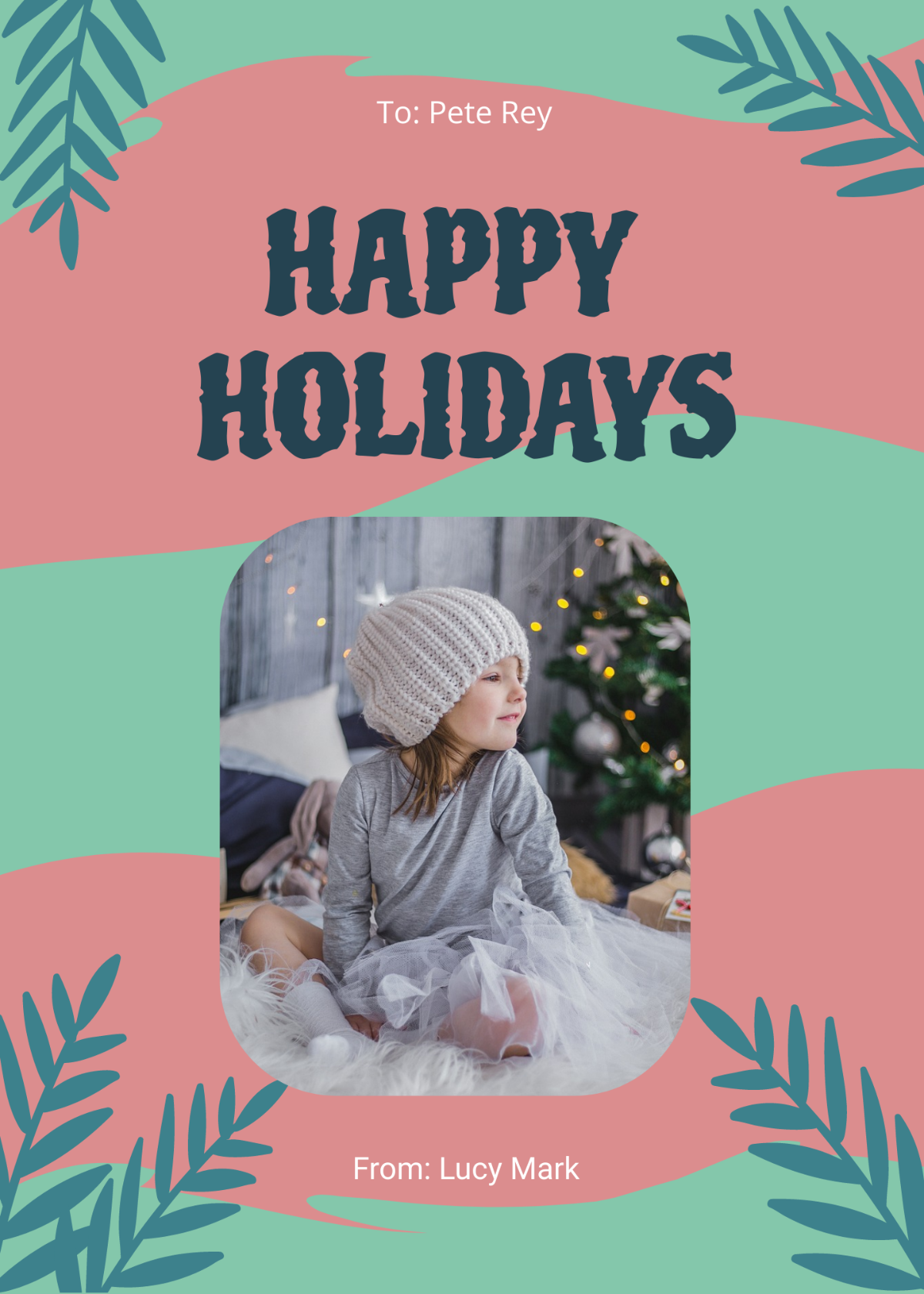 Digital Holiday Photo Card Template