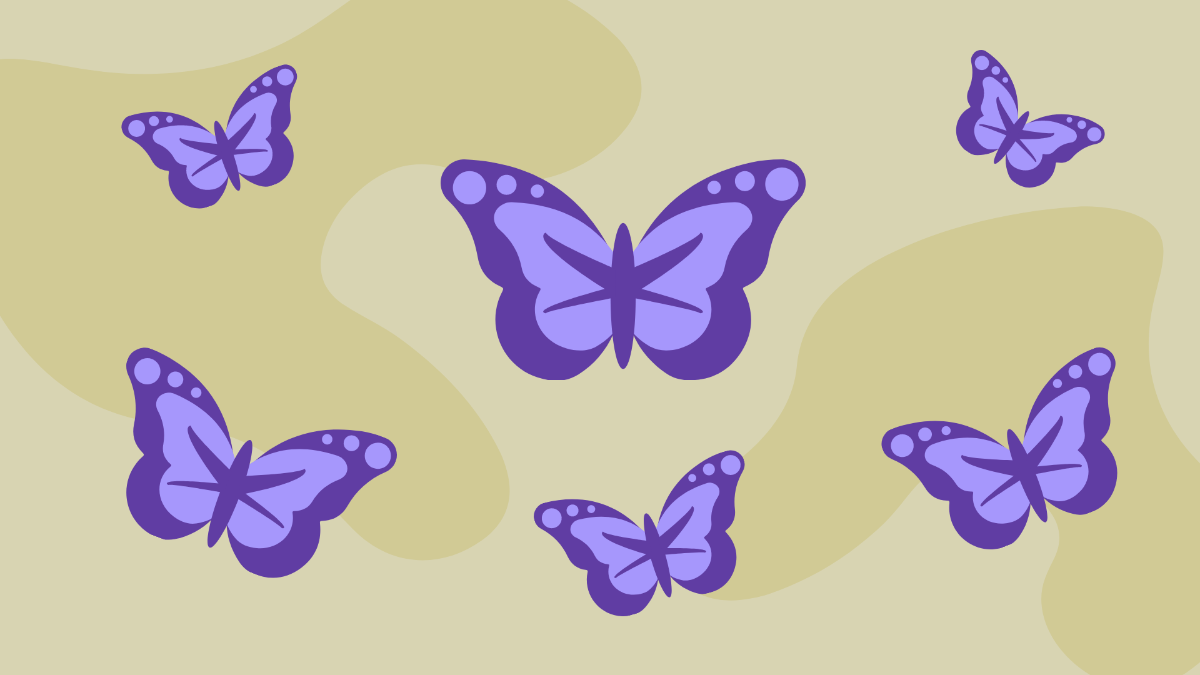 Free Violet Butterfly Background Template