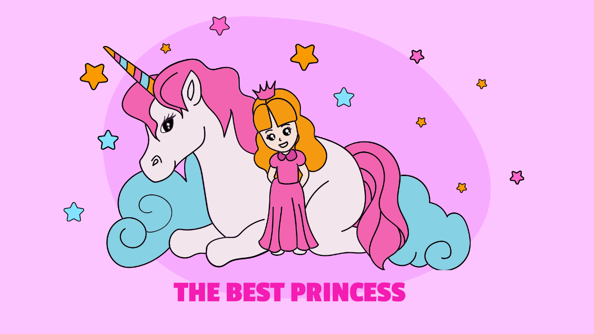 Princess Unicorn Wallpaper Template