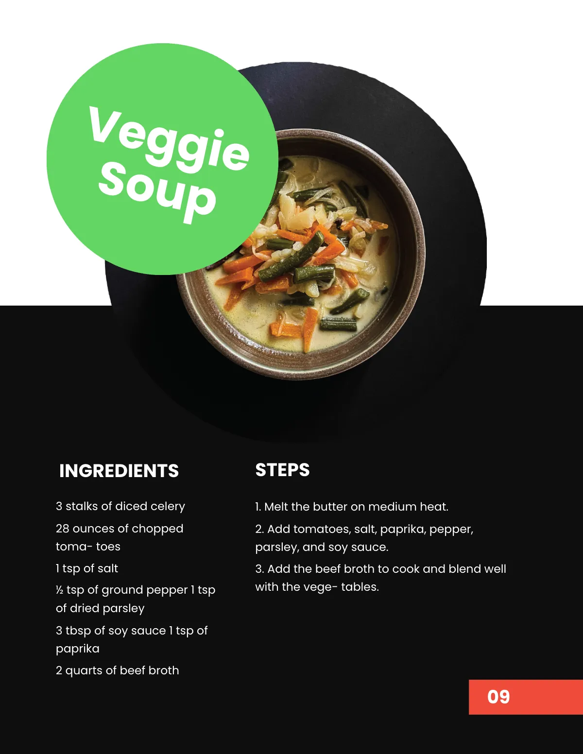 Free Digital Cookbook Layout Template to Edit Online