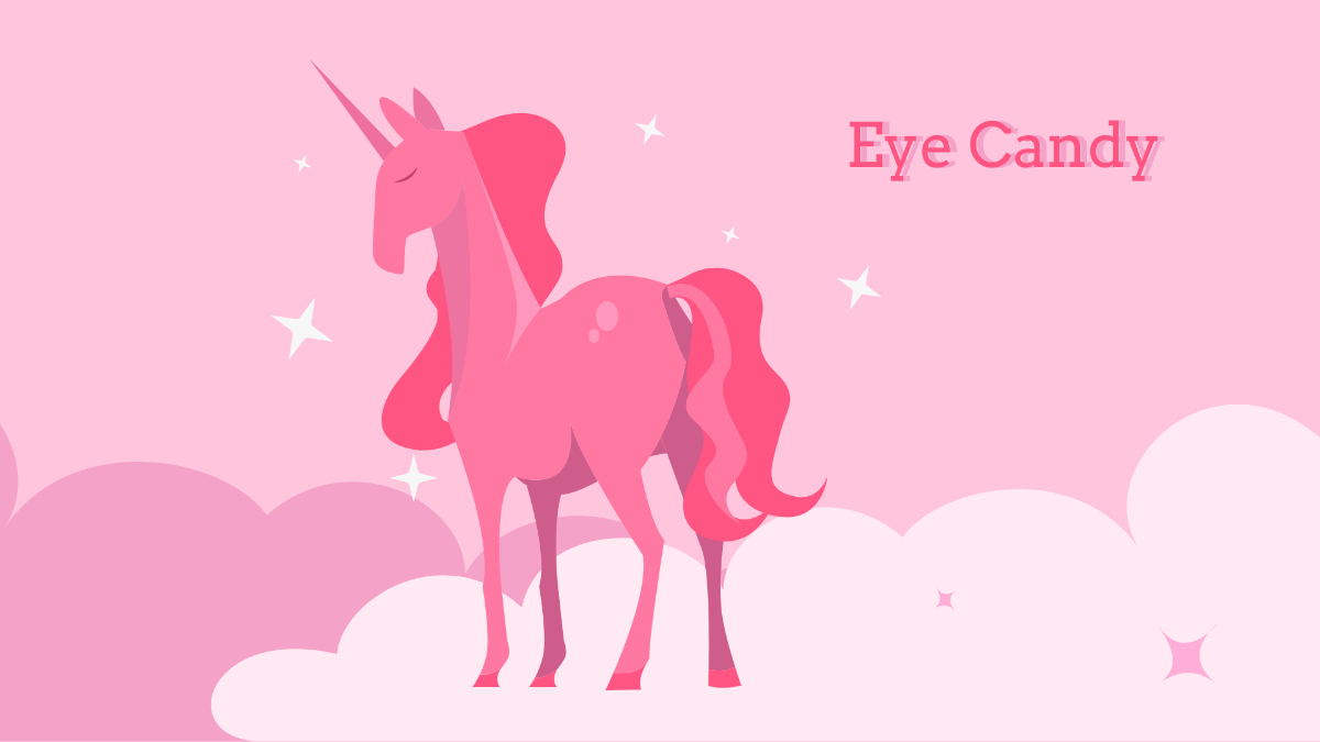 Free Light Pink Unicorn Wallpaper Template