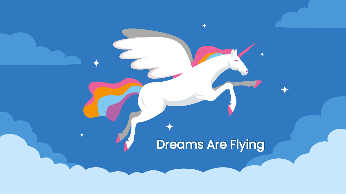 Free Flying Unicorn Wallpaper Template