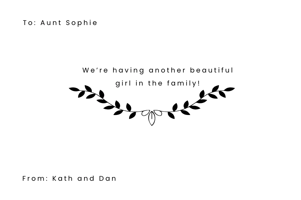 Free Baby Girl Announcement Card Template to Edit Online