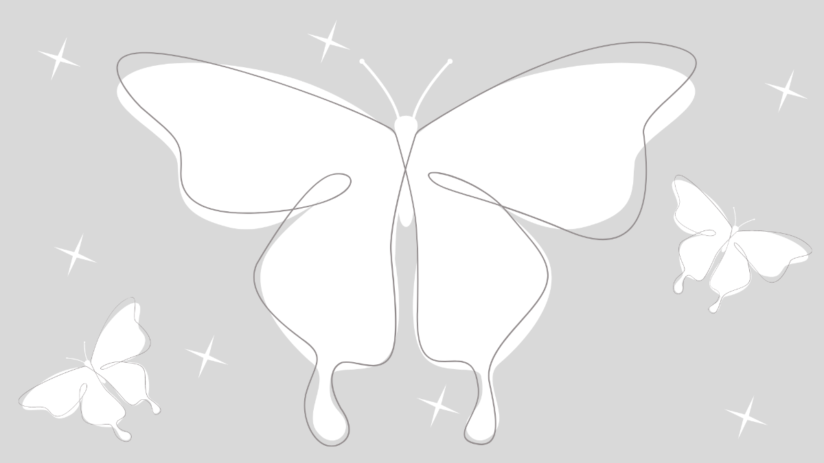 Free White Butterfly Background Template