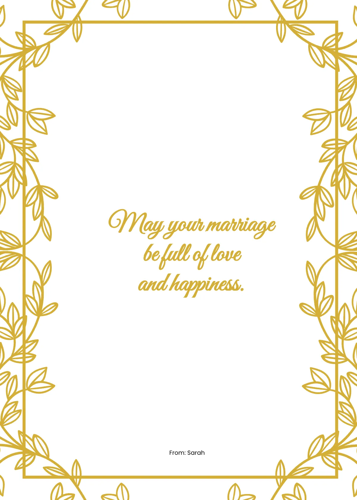 Free Wedding Pop Up Wishes Card Template to Edit Online