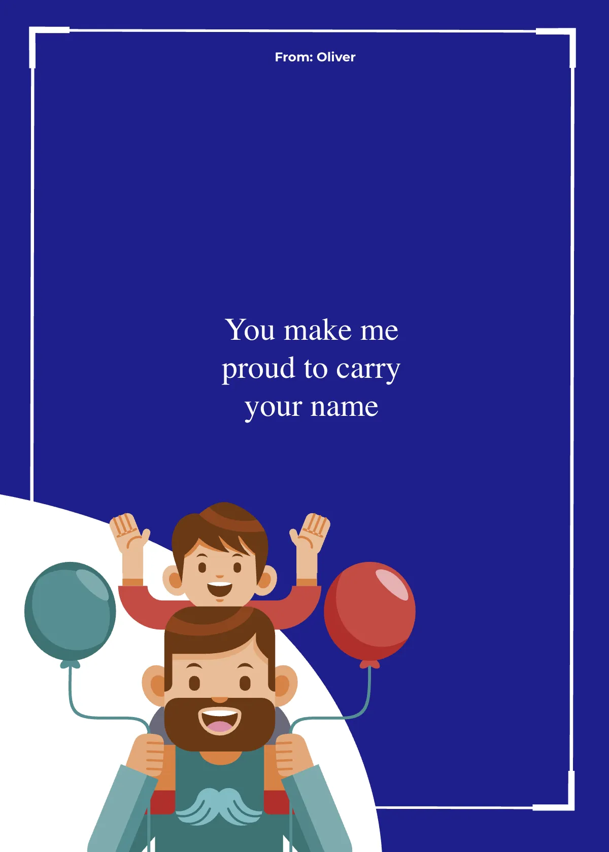 Free Name Pop Up Card Template to Edit Online