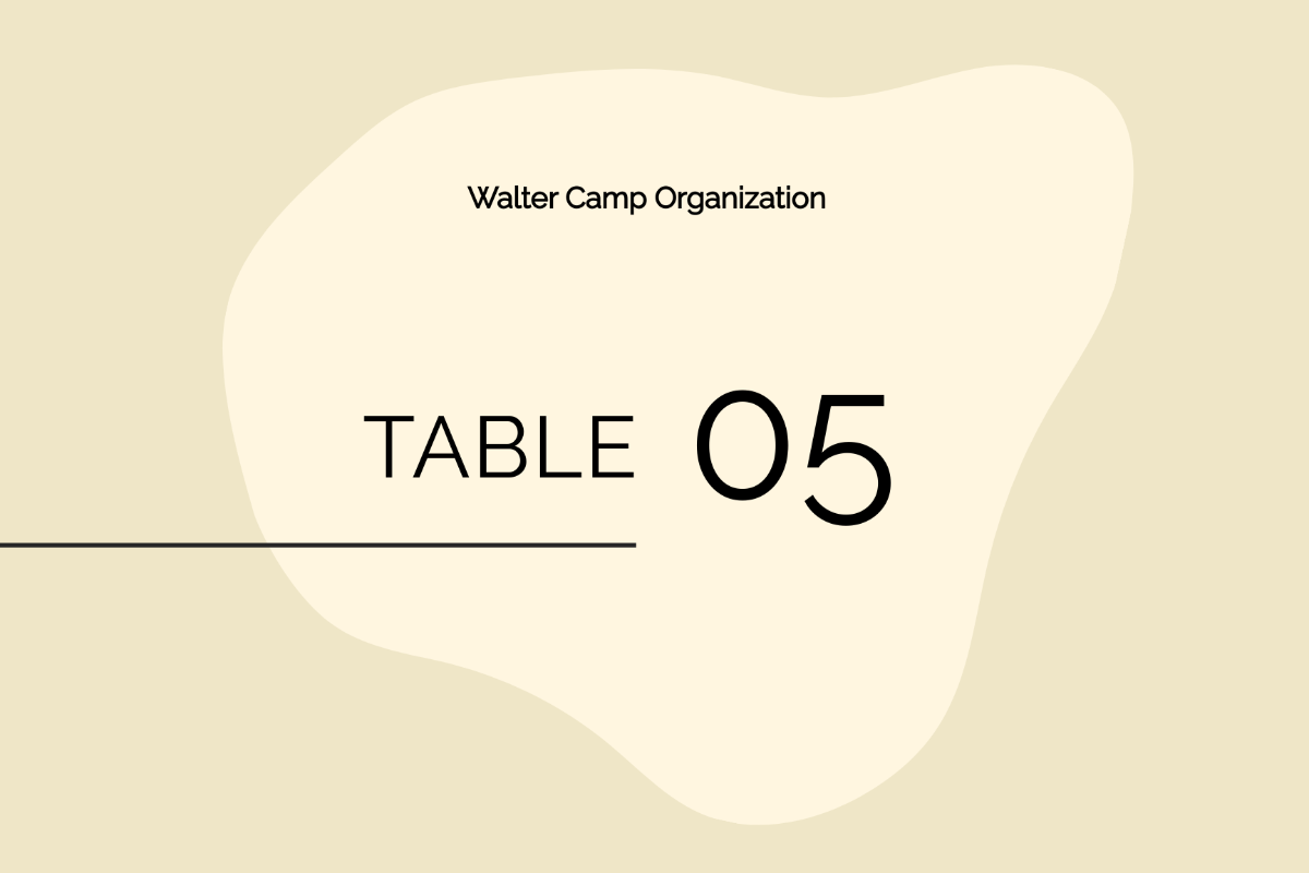 Guest Table Card Template