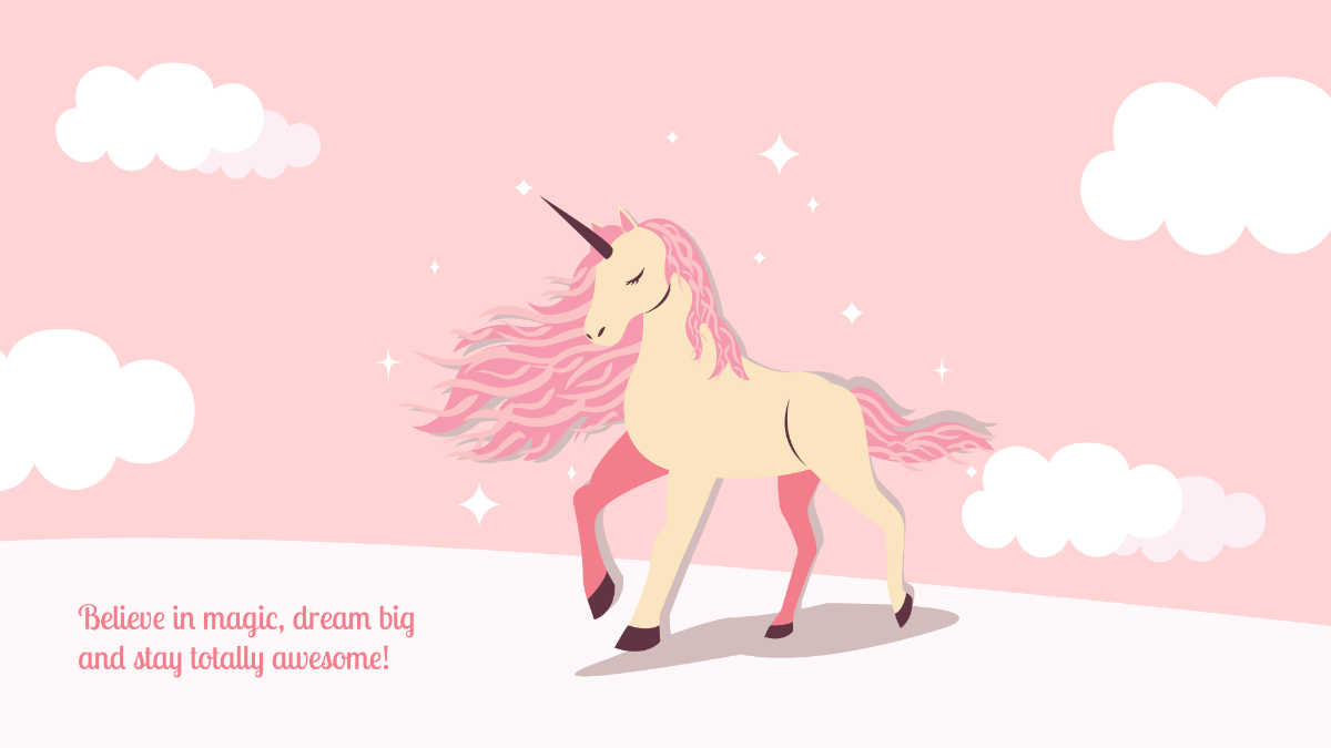 Free Awesome Unicorn Wallpaper Template to Edit Online