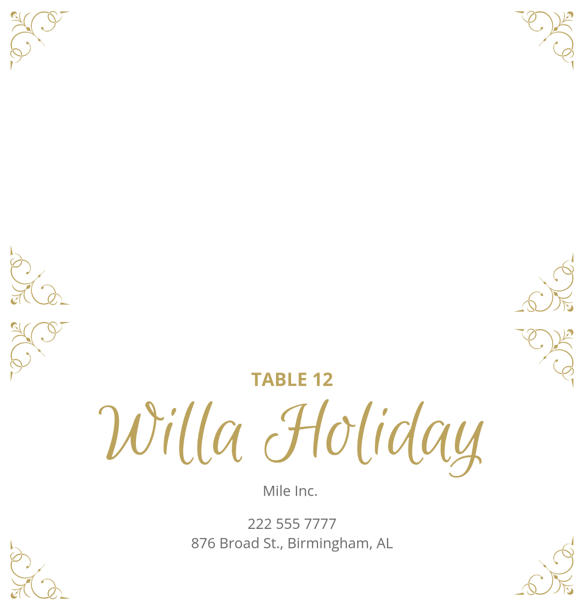 Foldable Place Card Template - Edit Online & Download