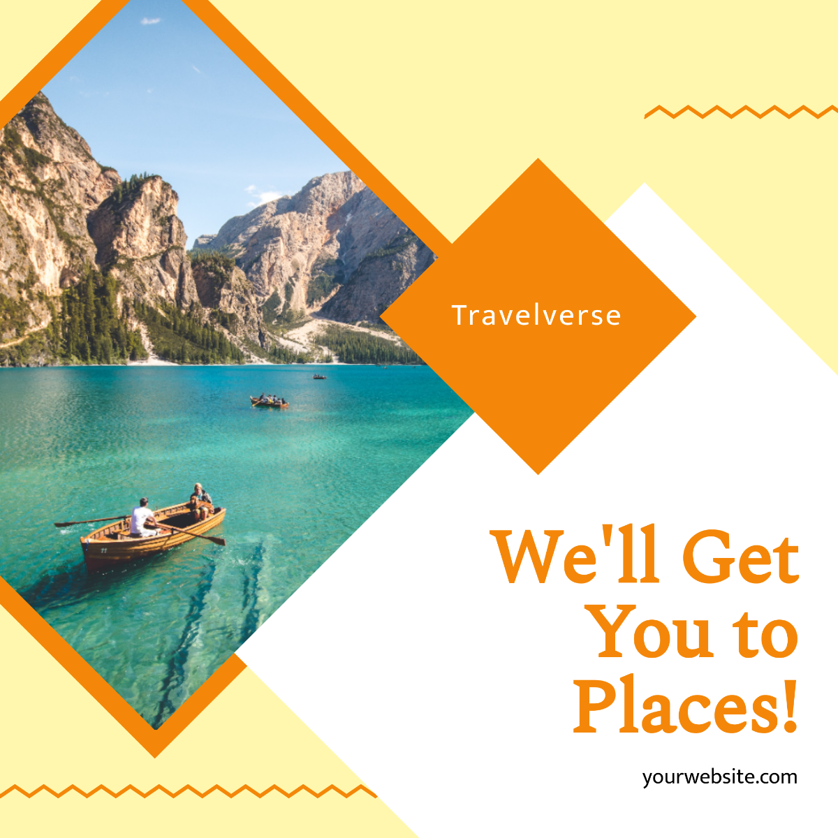 Travel Agency Instagram Carousel Ad template
