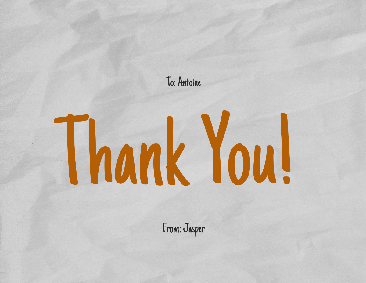Double Sided Thank You Card Template