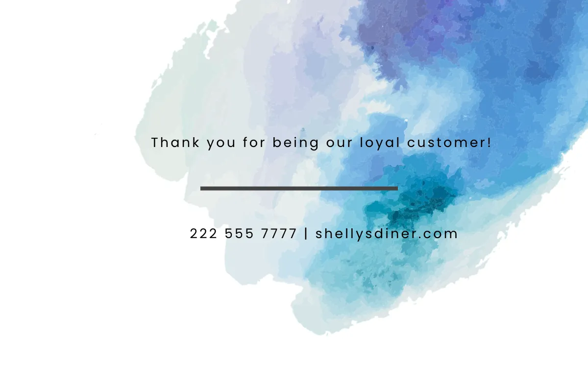 Free Half Fold Thank You Card Template to Edit Online