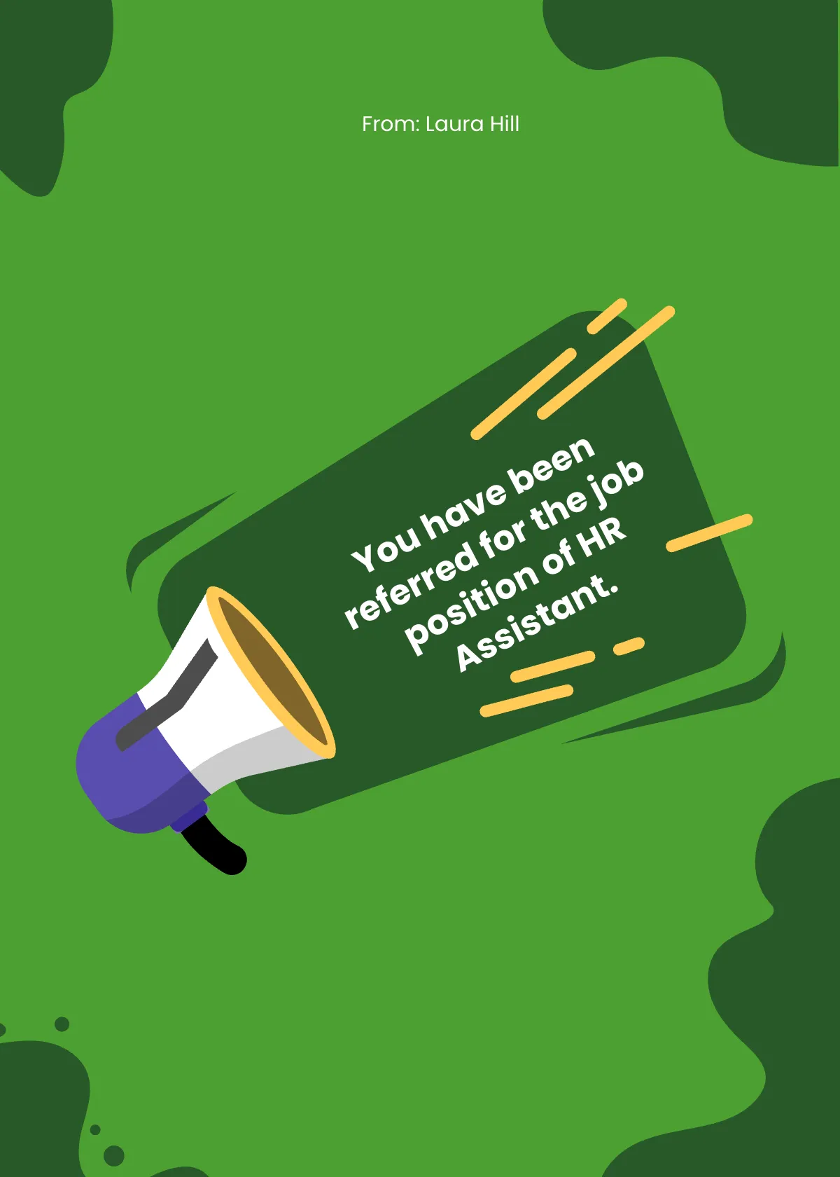 Free Employee Referral Card Template to Edit Online