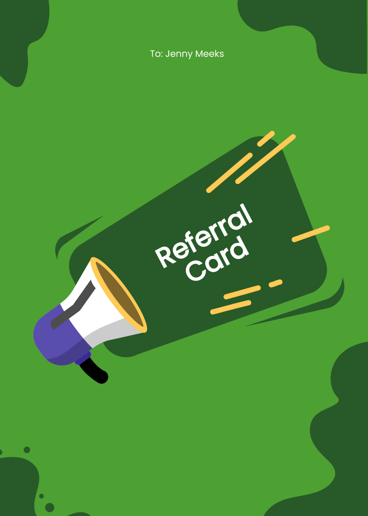 Employee Referral Card Template