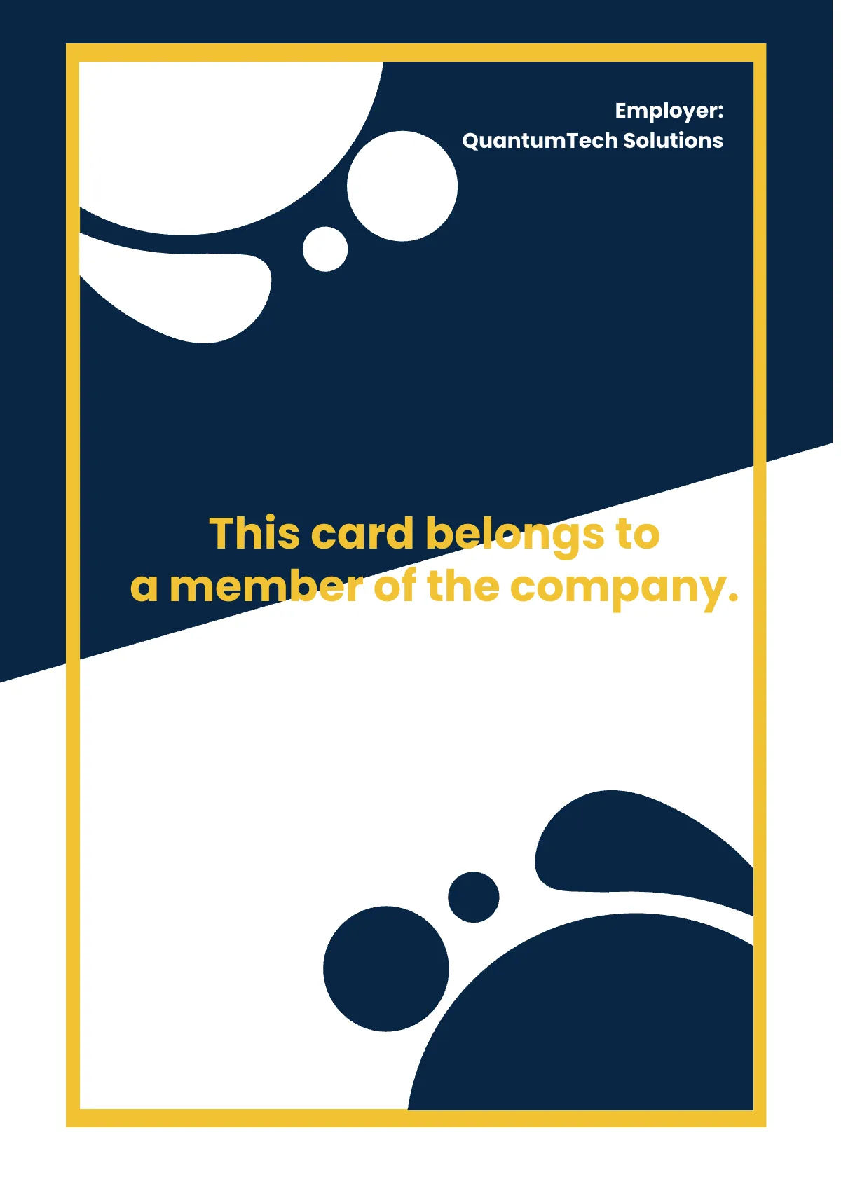 Free Employee Id Card Template to Edit Online